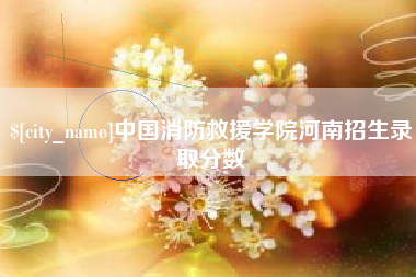玉林中国消防救援学院河南招生录取分数