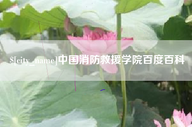 玉林中国消防救援学院百度百科