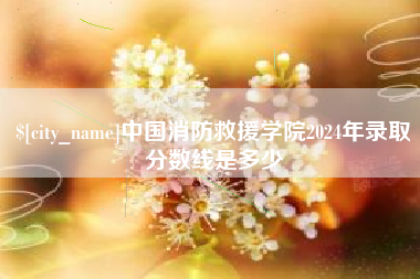 玉林中国消防救援学院2024年录取分数线是多少
