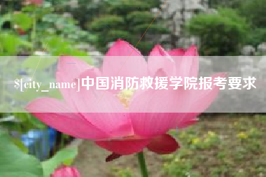 玉林中国消防救援学院报考要求