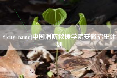 玉林中国消防救援学院安徽招生计划