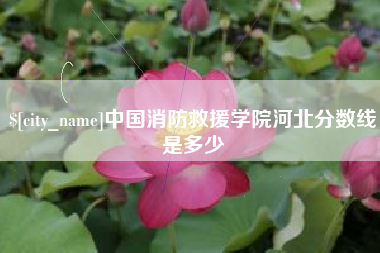 玉林中国消防救援学院河北分数线是多少
