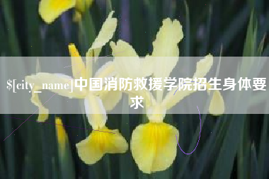 玉林中国消防救援学院招生身体要求