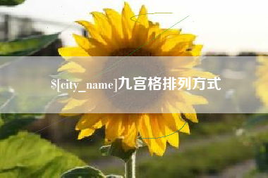 玉林九宫格排列方式