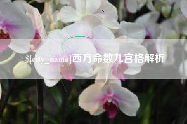 玉林西方命数九宫格解析