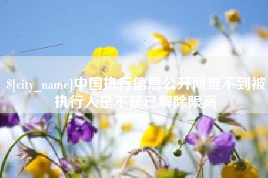 玉林中国执行信息公开网查不到被执行人是不是已解除限高