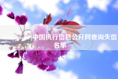 玉林中国执行信息公开网查询失信名单