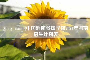 玉林中国消防救援学院2021年河南招生计划表