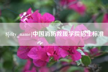 玉林中国消防救援学院招生标准