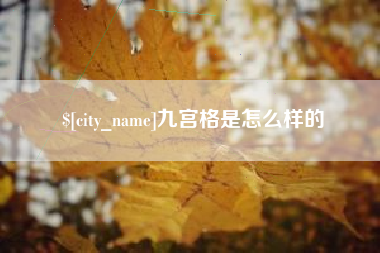 玉林九宫格是怎么样的